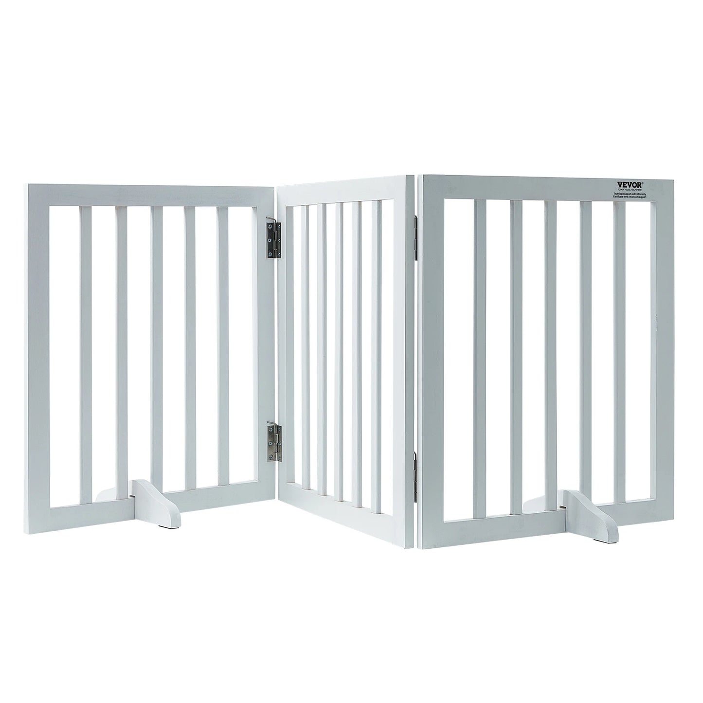 SucceBuy Free Standing Dog Gate 3 Panels Foldable Expandable