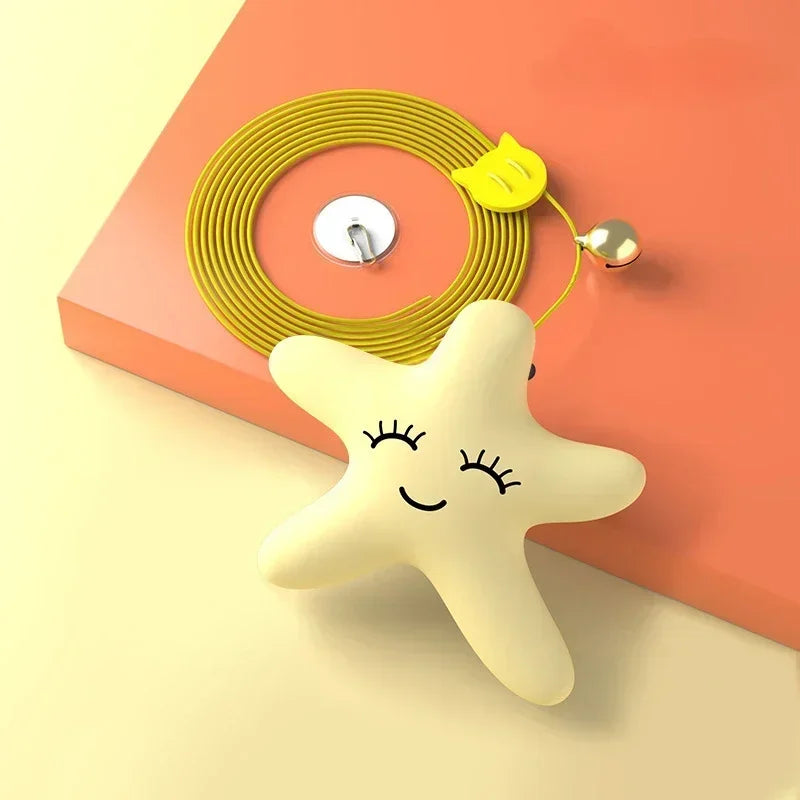 CN Cat Rope Teasing Toy With Bell Hanging Playground Swing