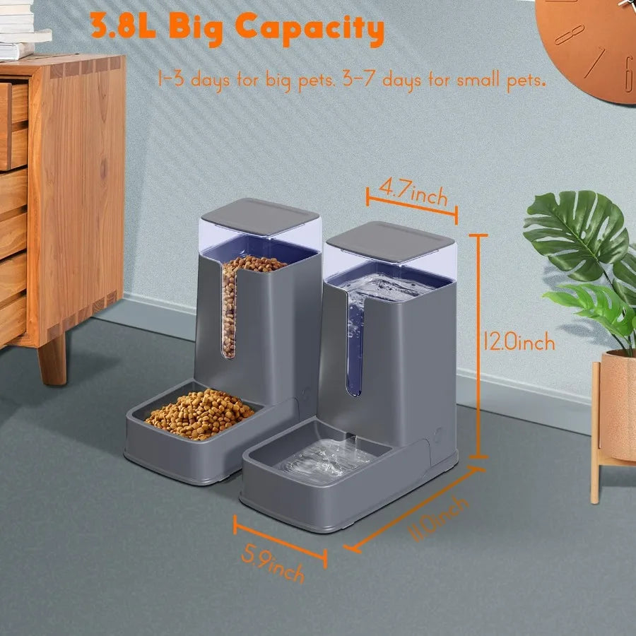 Hign-concerned Automatic Cat Feeder and Water Dispenser Set