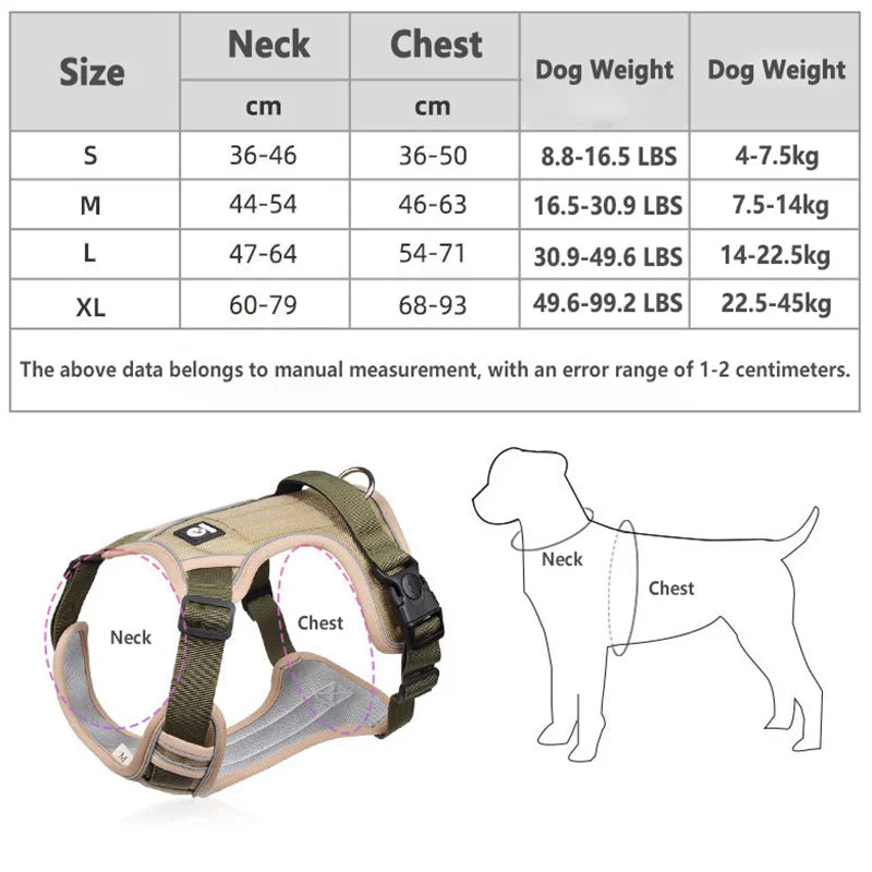 Guangdong Military Dog Breathable Harness Reflective Vest For Training