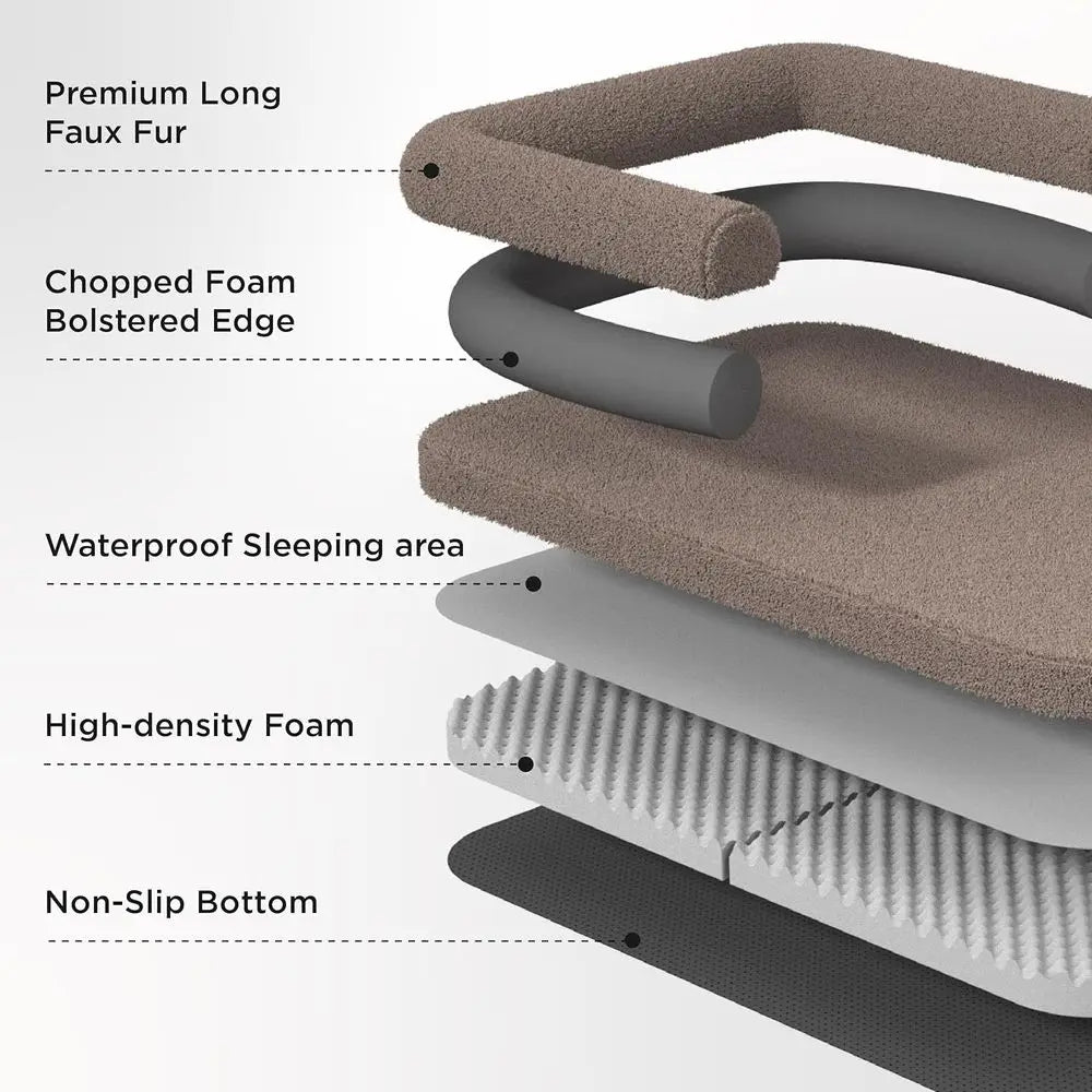 Foldable Human Dog Bed 2 In 1 With Supportive Bolster