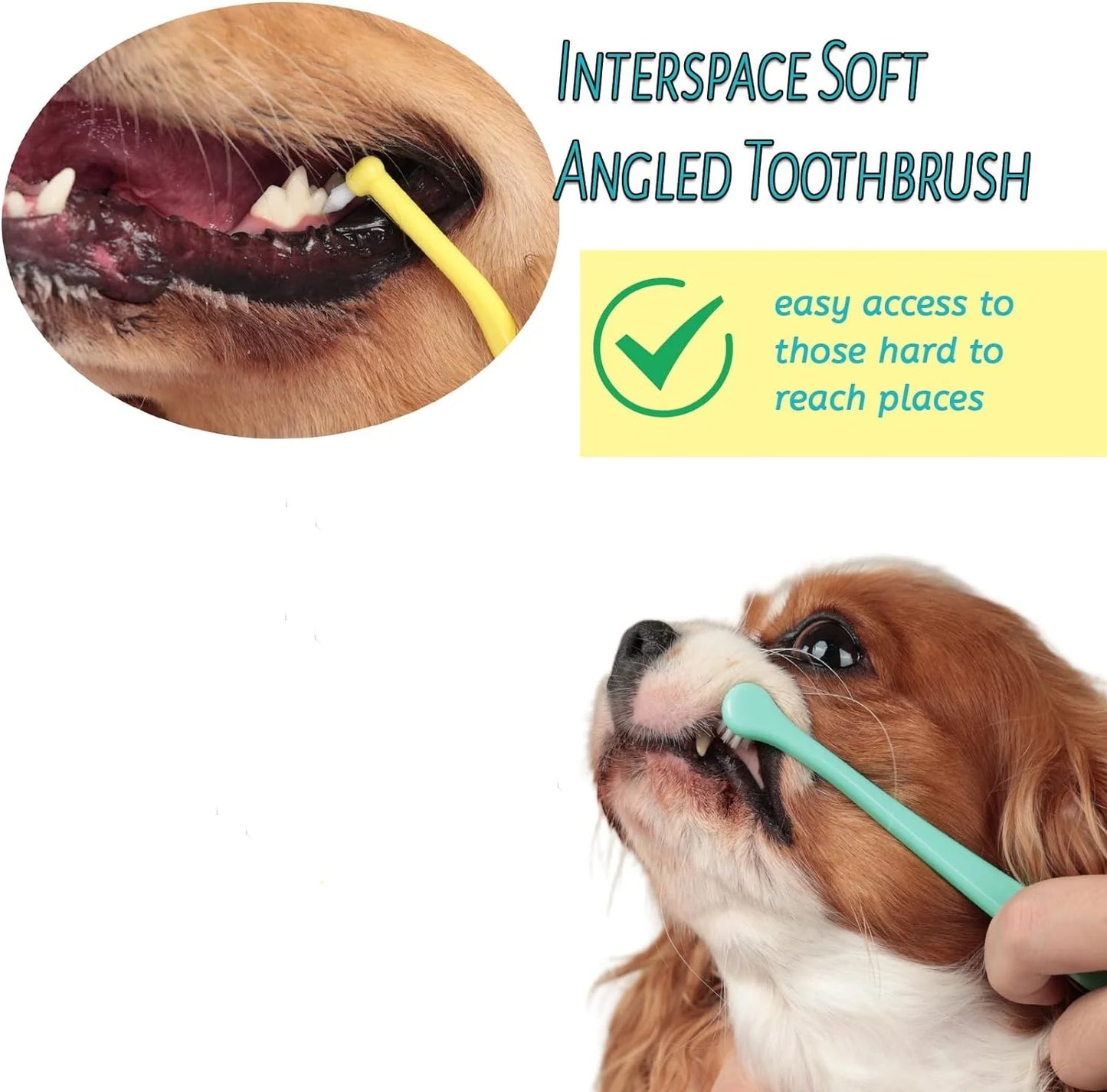 YTYIN Dog Cat Toothbrush Micro Head For Pet Dental Care