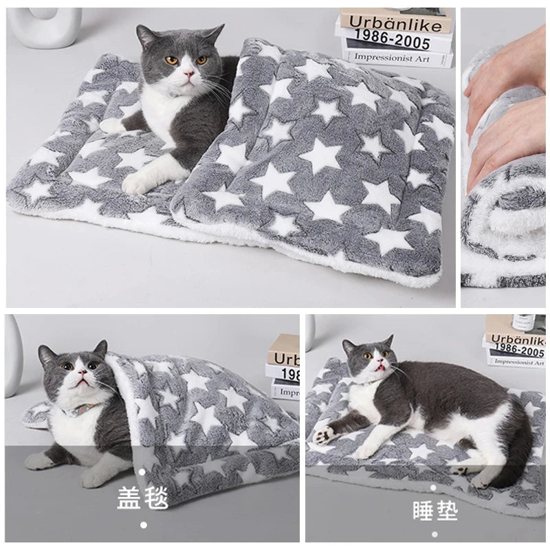 Flannel Pet Sleeping Mat Dog Bed Cushion For All Dogs