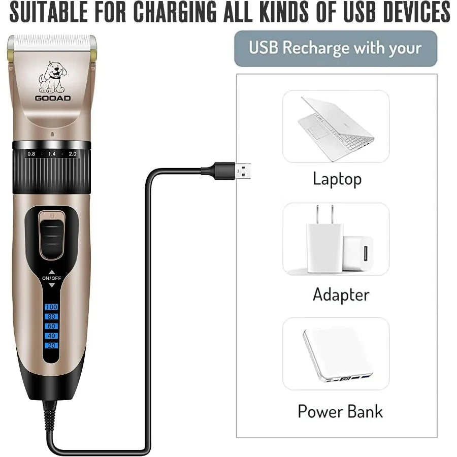 Hign-concerned Dog Clippers Grooming Kit 2 Blade Set Thick Coats