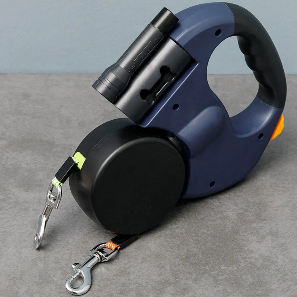 Alloet Double Headed Traction Rope Dog Leash with LED