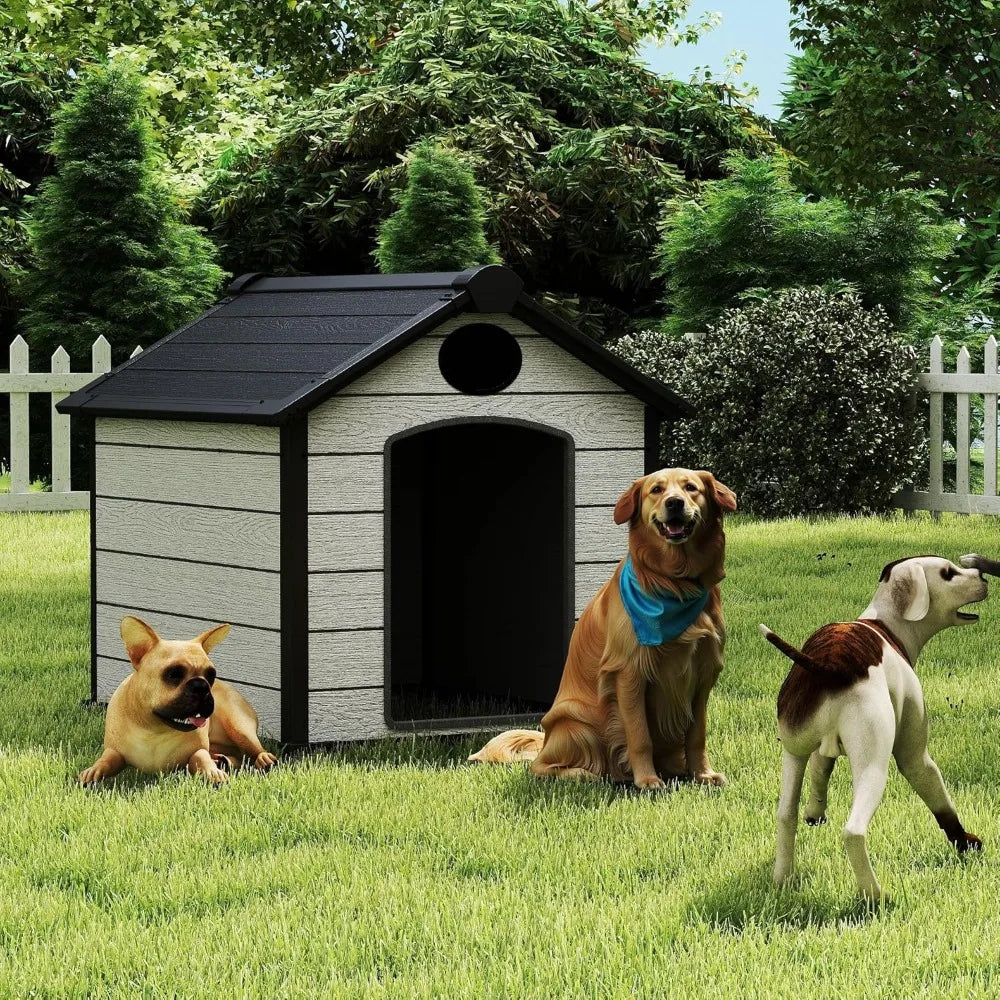 Insulated Igloo Dog House For Large Dogs With Elevated Floor