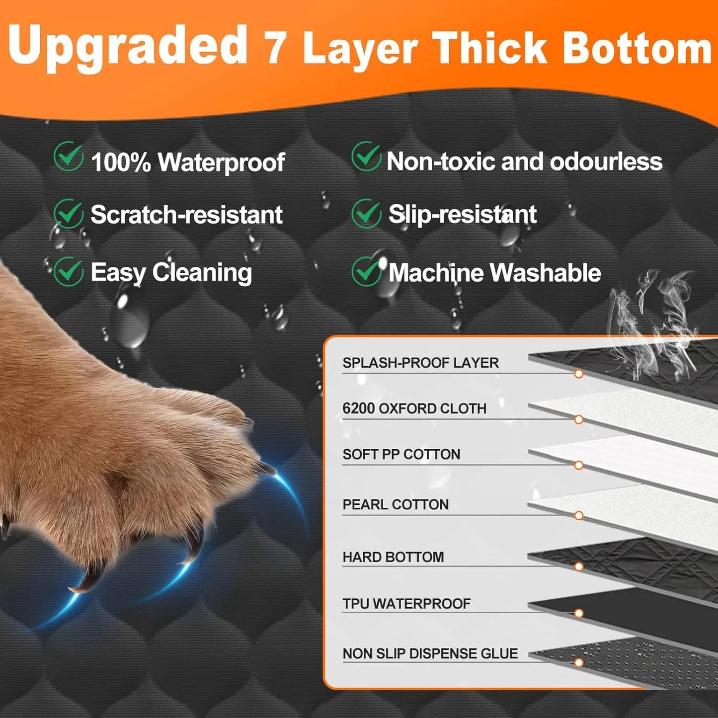 WedyvkoCN Waterproof Dog Car Hammock Seat Cover Protector