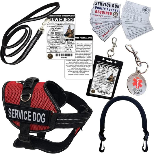XMSJCN ActiveDogs Full Service Dog Kit Service Vest Harness