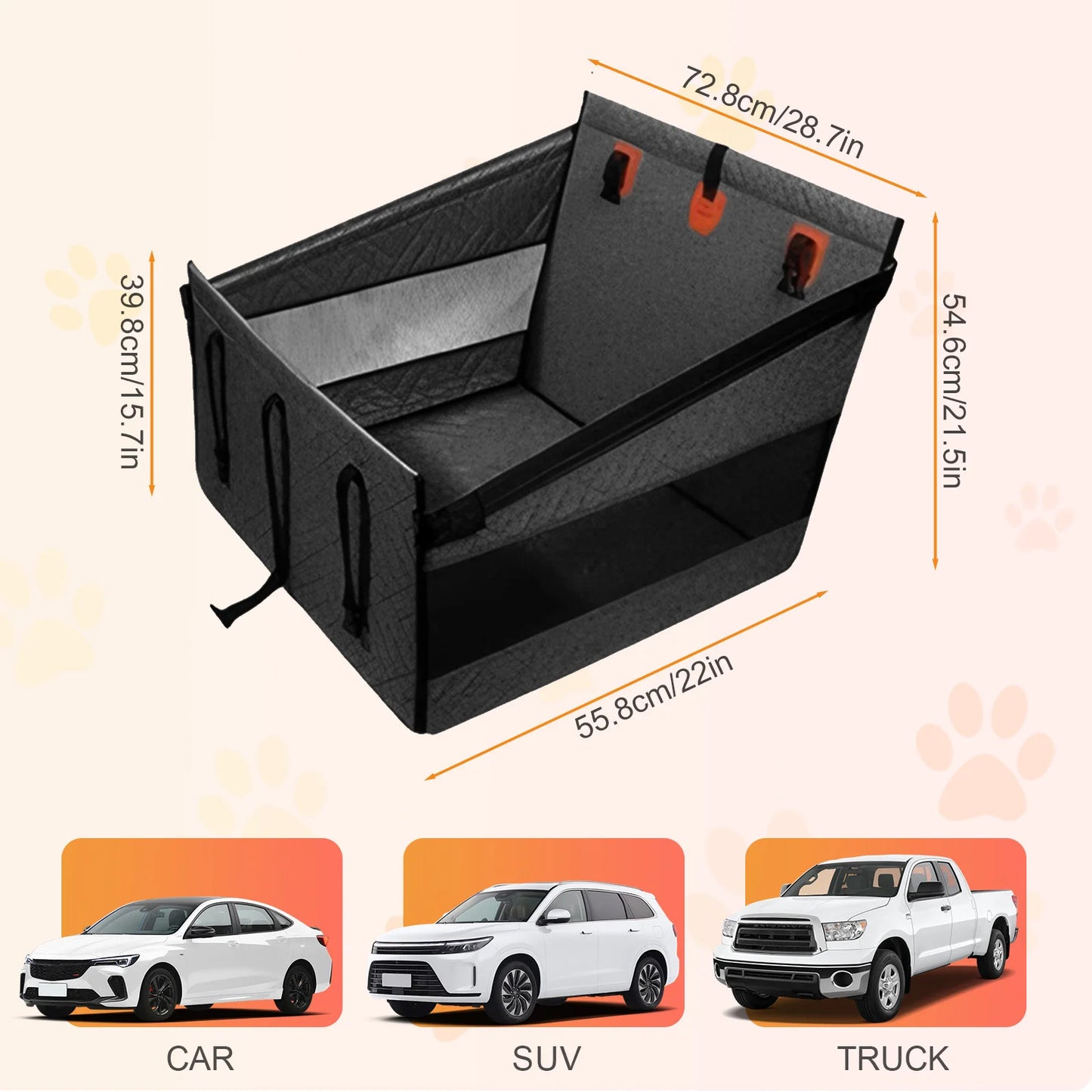 Alloet Dog Car Seat Cover Waterproof Nonslip Hammock For Cars