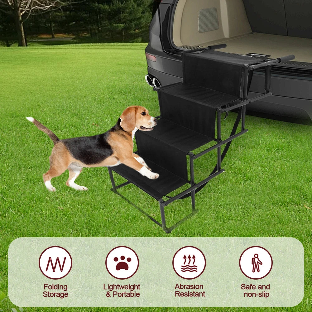 Shunmaii 4 Steps Pet Ramp Foldable Dog Cat Ladder Portable