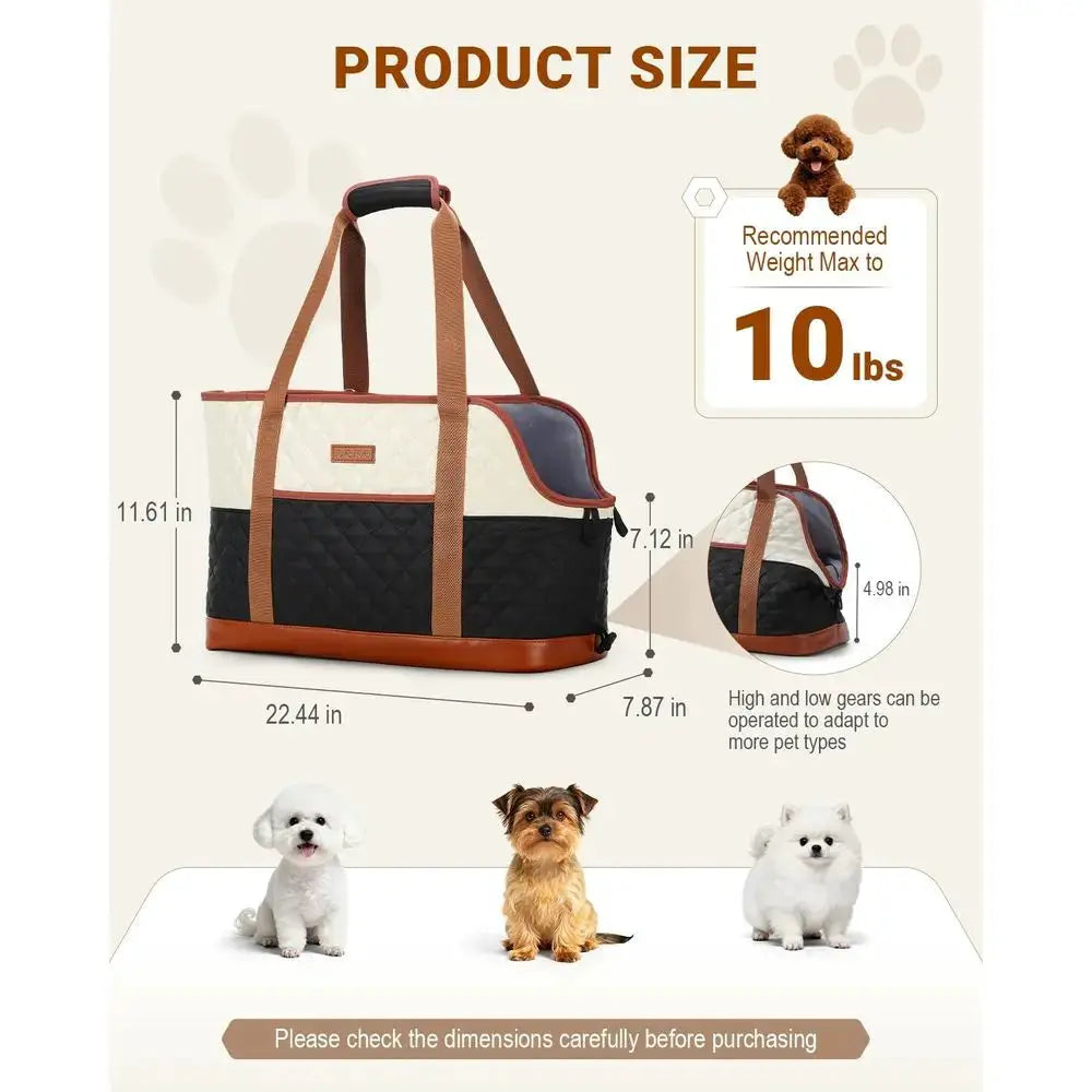 Soft-Sided Pet Carrier Tote Bag Waterproof For Dogs And Cats by Furtastic Pet Essentials