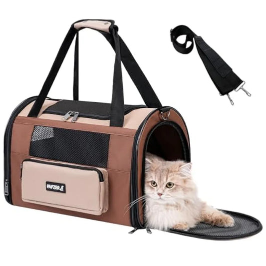 Breathable Collapsible Pet Carrier Backpack for Cats and Small Dogs