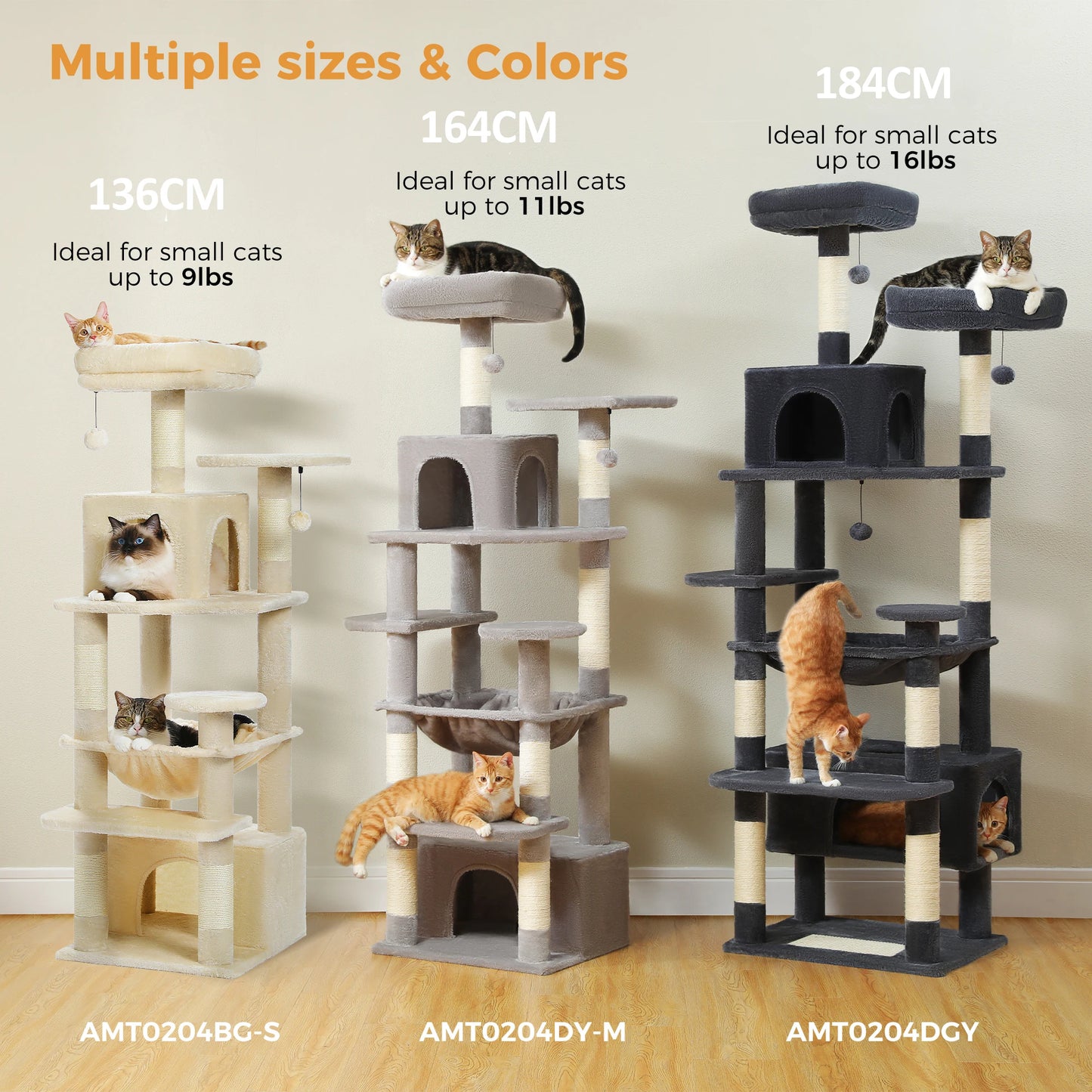 PAWZ Road Large Cat Tree Indoor Cats With Sisal Posts