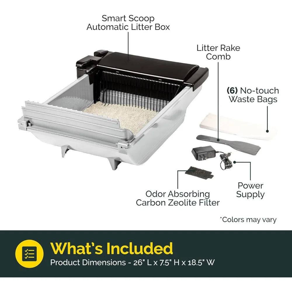 Self Cleaning Semi Automatic Cat Litter Box Smart Scoop For Two Cats