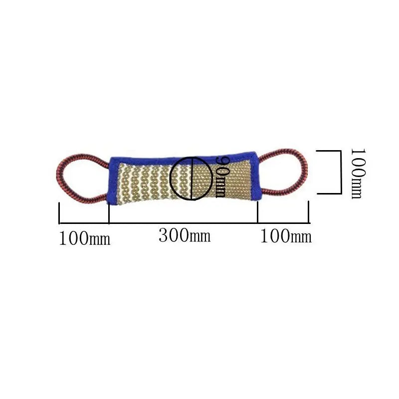 Dog Teether Chew Toy Jute Bite Pillow For Puppy Training