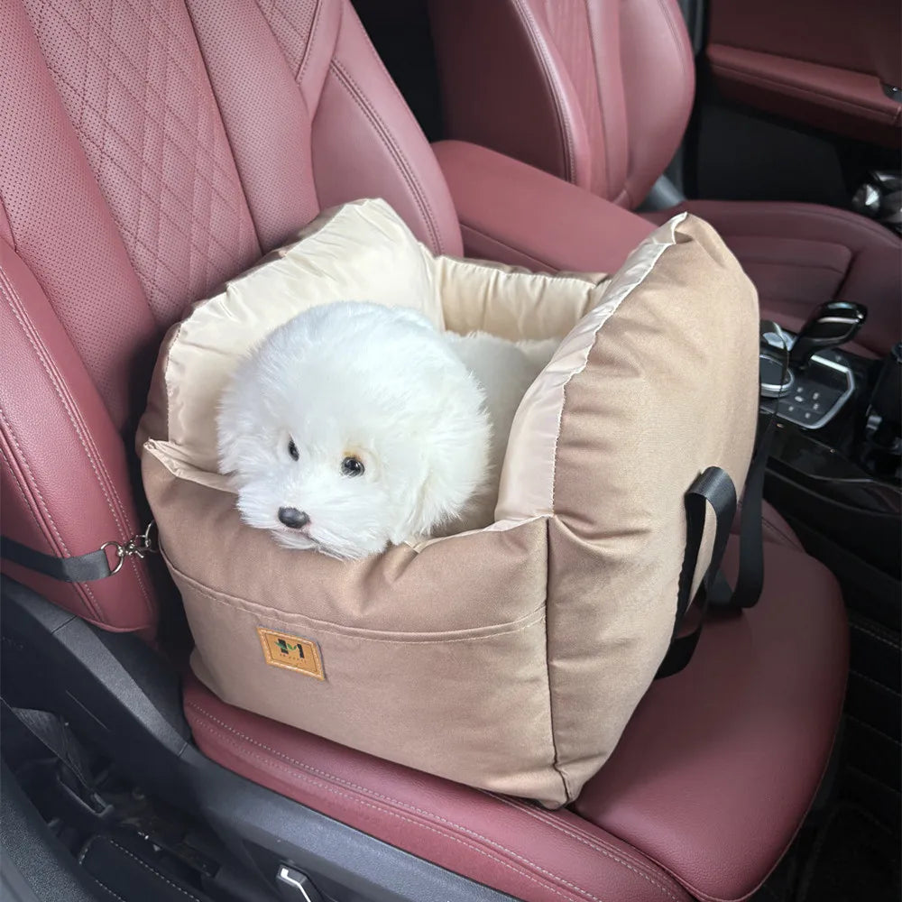 Dog Car Seat With Safety Belt Four Season Pet Cushion