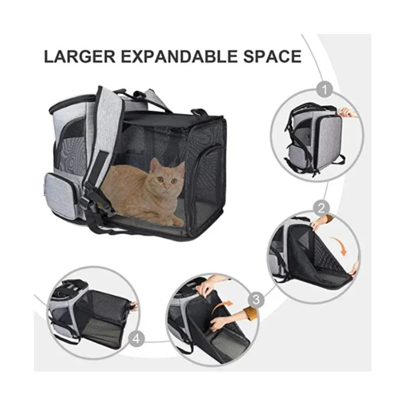 Breed Breathable Cat Carrier Backpack Foldable Travel Bag
