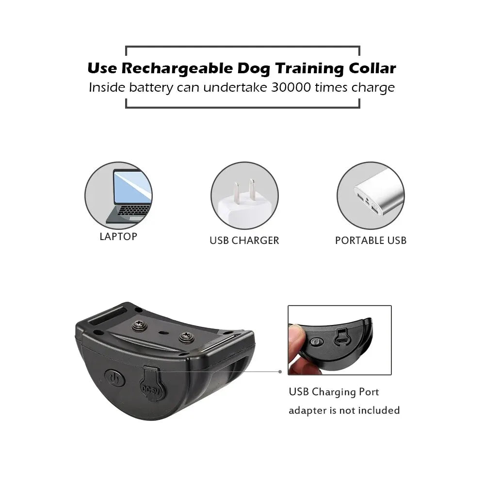Rechargeable Dog Bark Collar Anti Barking Training Collar