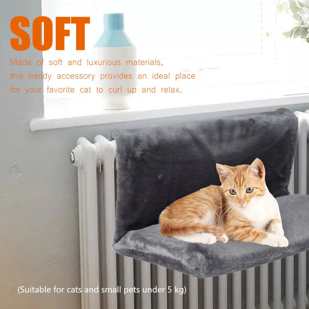 Willstar Cat Hanging Bed Radiator Hammock With Removable Fleece Frame