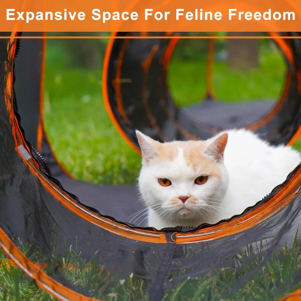 Outdoor Cat Enclosure Foldable Pop Up Mesh Playpen