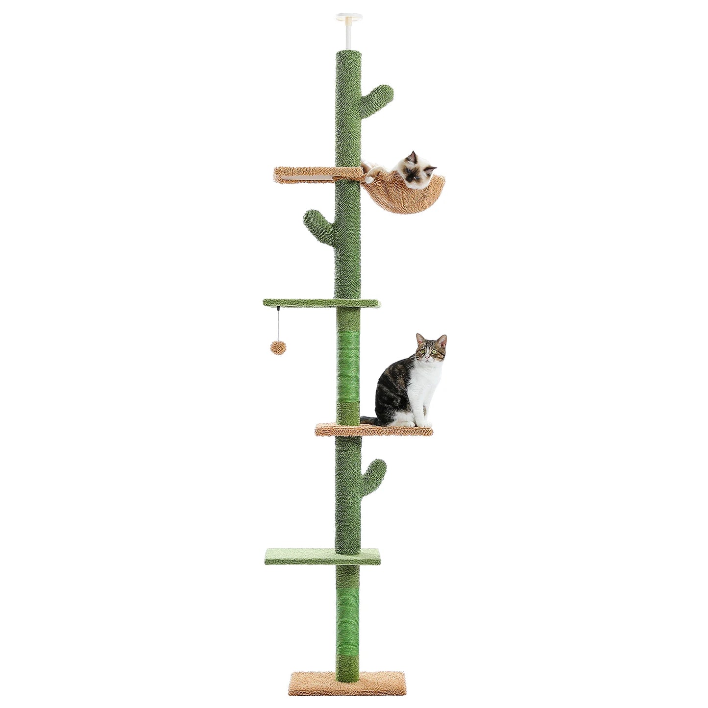 PAWZ Road Cat Tree 5 Tier Floor to Ceiling Climbing Tower Scratching Post