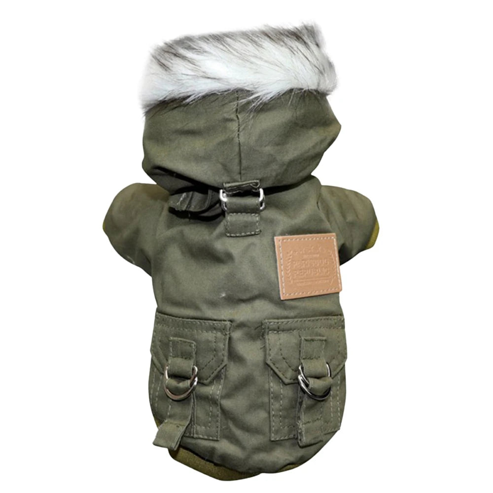 NONECN Winter Dog Coat Thickened Hoodie Jacket for Chihuahua Yorkies