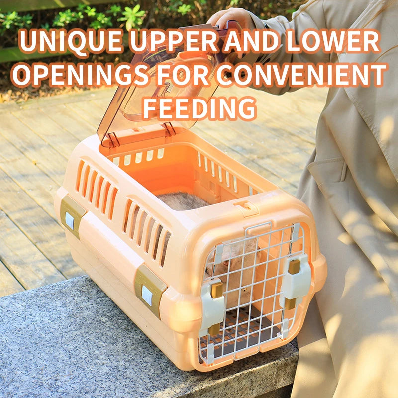 Outdoor Portable Cat Carrier Large Capacity Ventilated Cage For Pets