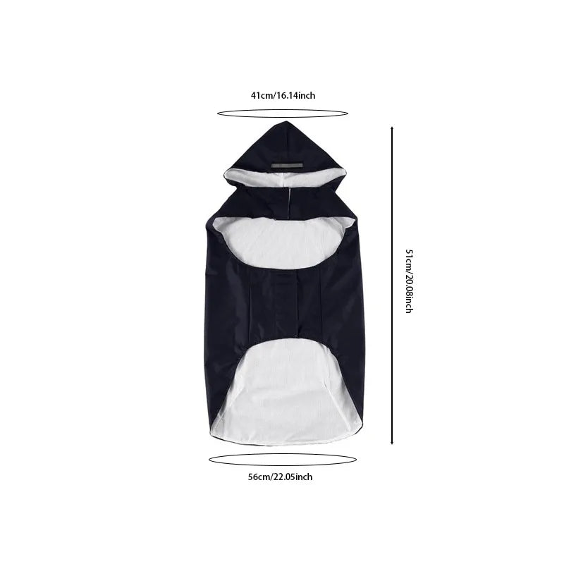 Choice Dog Raincoat Waterproof Hoodie Jacket With Reflective Stripe