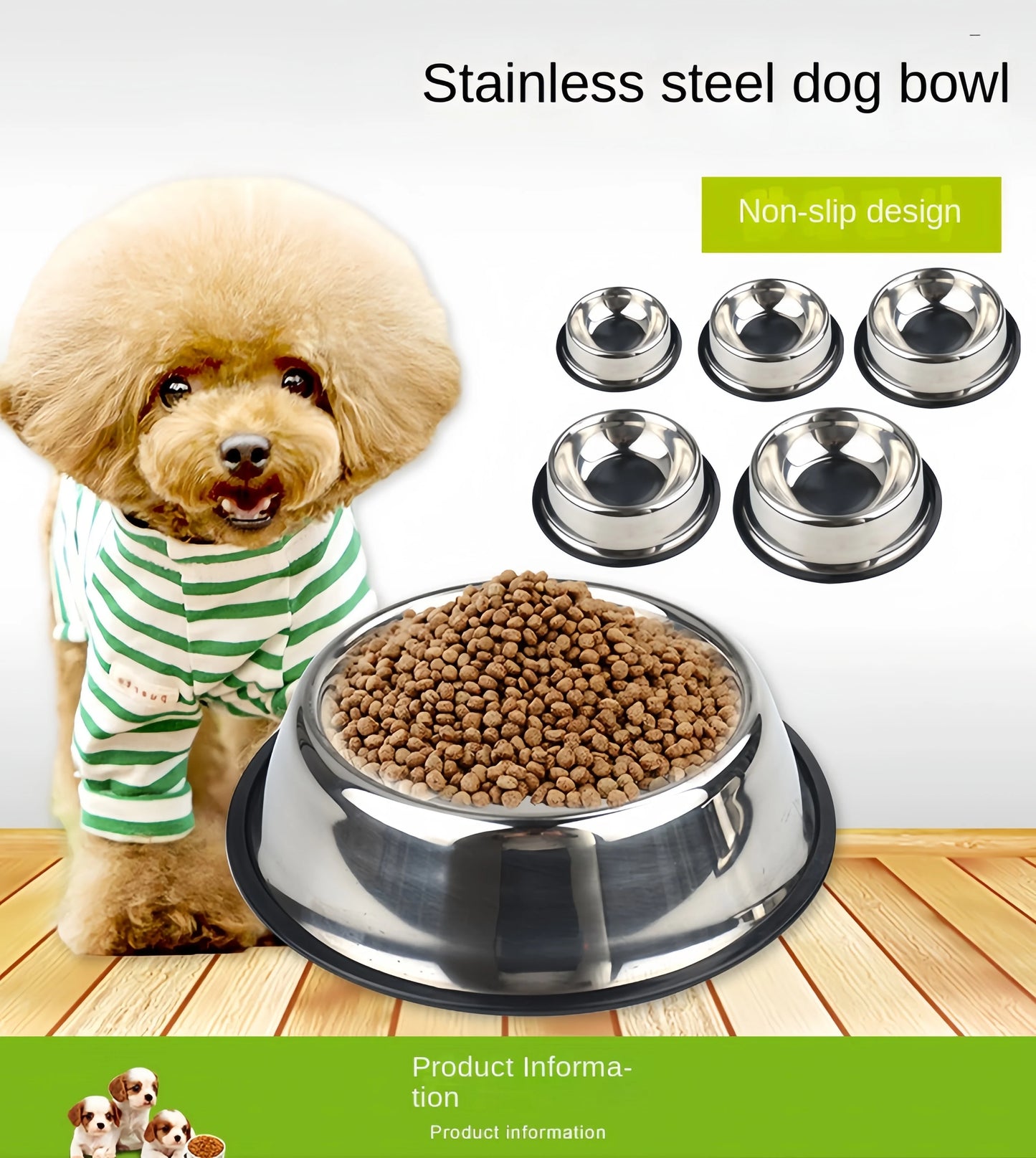YTYIN Stainless Steel Pet Bowl for Dogs and Cats Durable