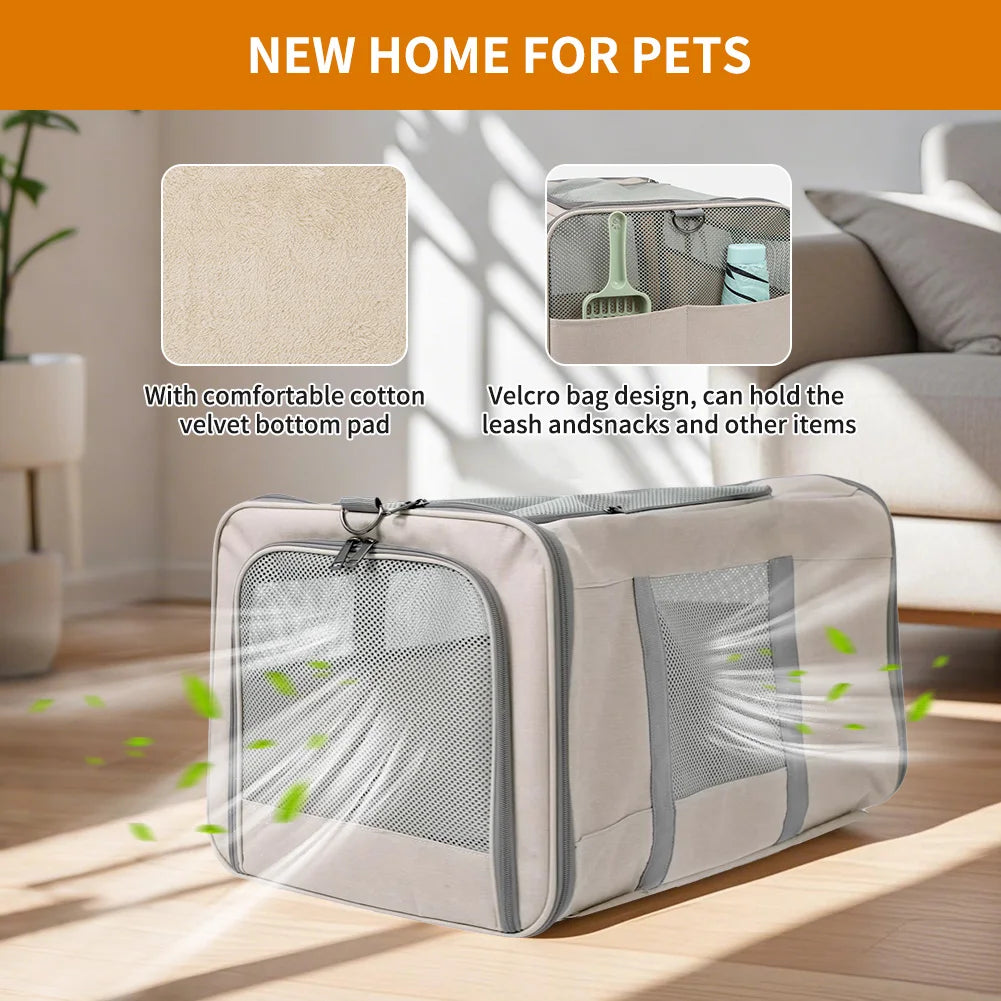 Cat Trolley For Two Cats With Wheels And Secure Belts