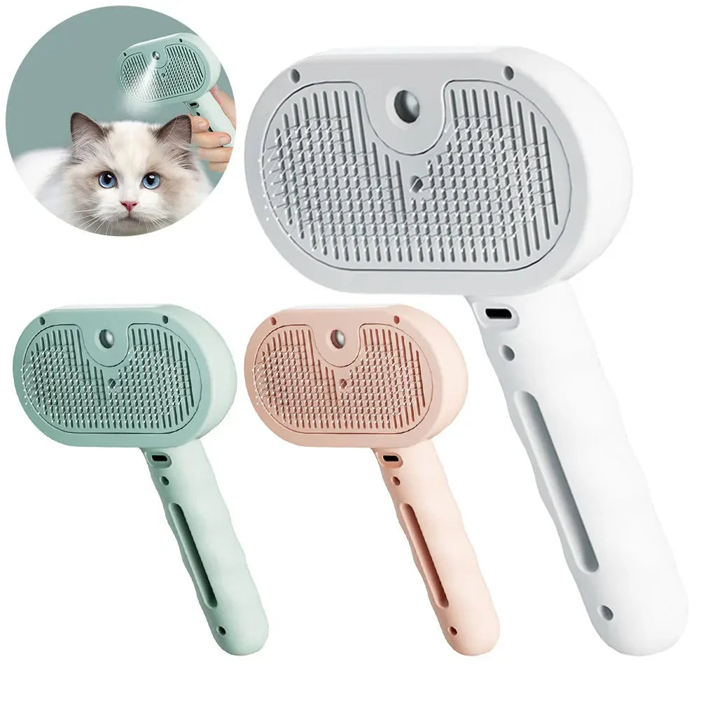 Shunmaii 3 In 1 Cat Steam GroomingBrush For Pets Care