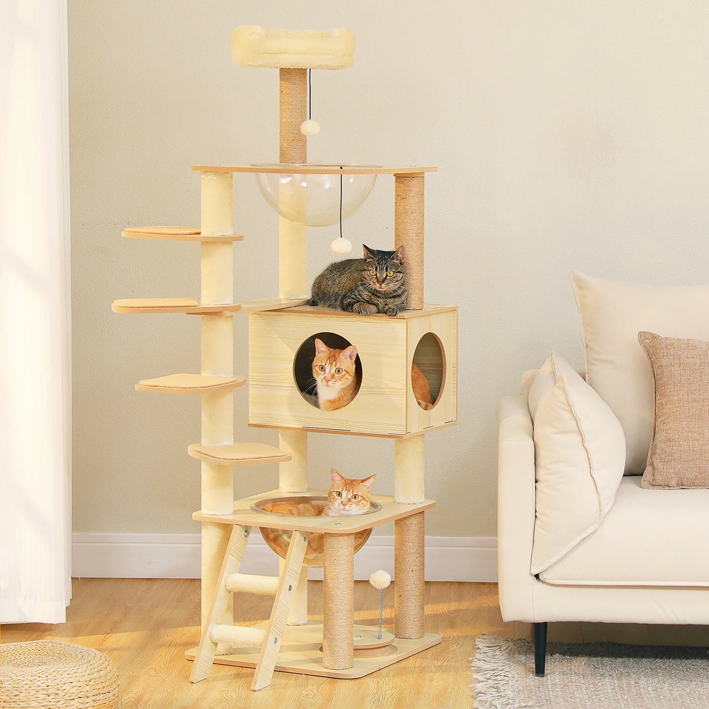 PAWZ Road Multi-Level Cat Tree Tower With Scratching Posts Durable