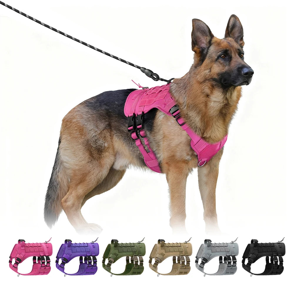 Tactical Dog Harness For Large Dogs No Pull With Handle