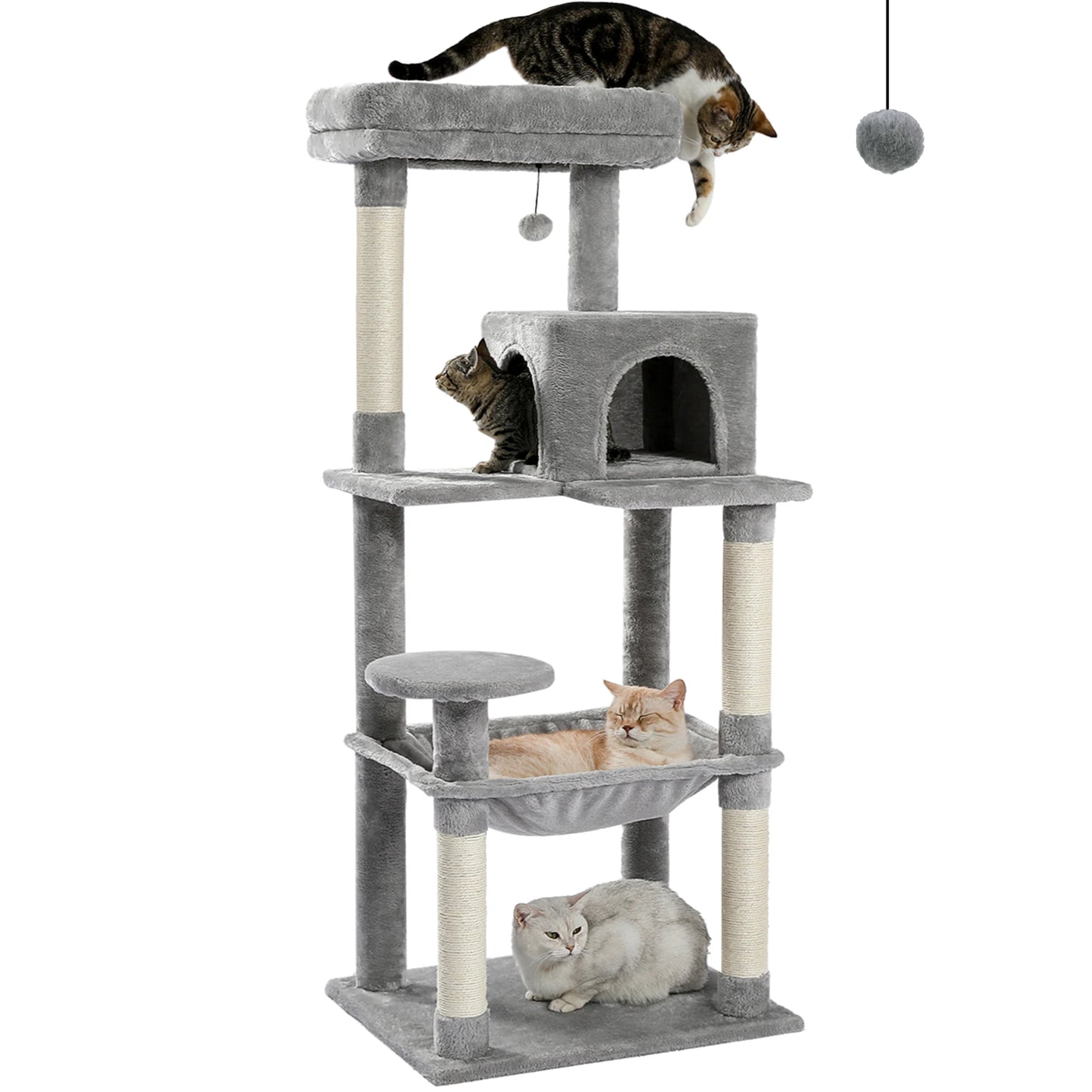 PAWZ Road 5 Level Cat Tree Tower Sisal Scratching Posts