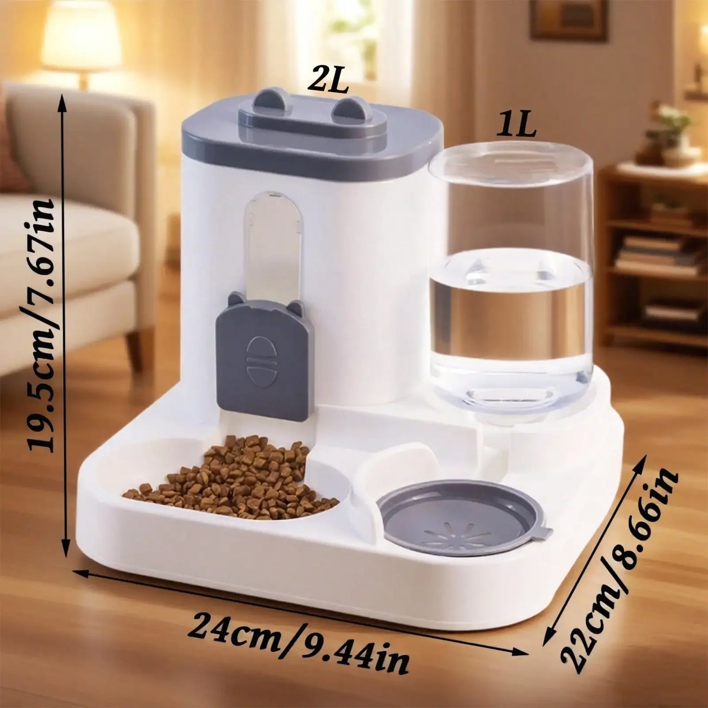 Automatic Cat Feeder and Water Dispenser Set for Pets