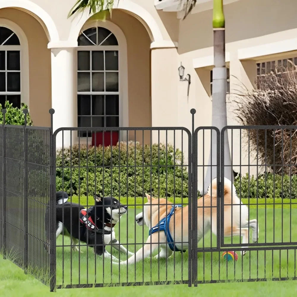 Heavy Duty Folding Dog Playpen With Door For Outdoor Use