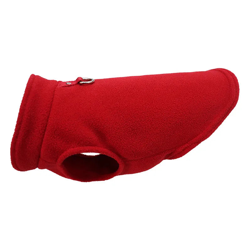 NONECN Fleece Dog Coat With D Ring For Small Dogs And Cats