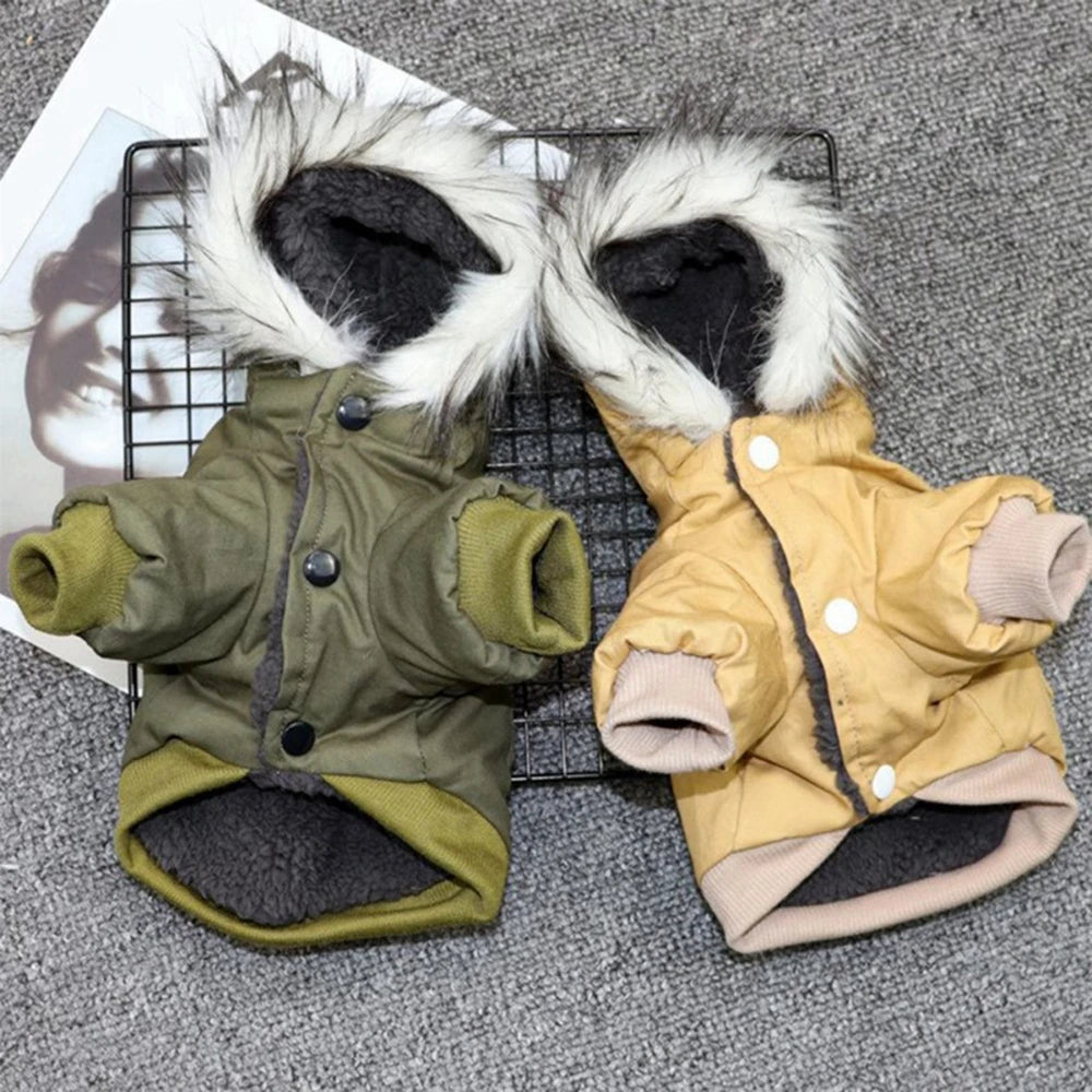 Dog Jacket With Harness Winter Windproof Coat For Outdoor Hiking