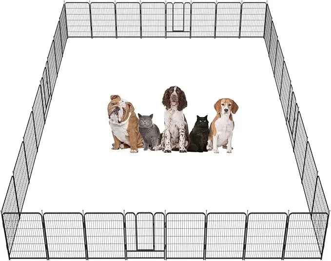 Heavy Duty Folding Dog Playpen With Door For Indoor Outdoor