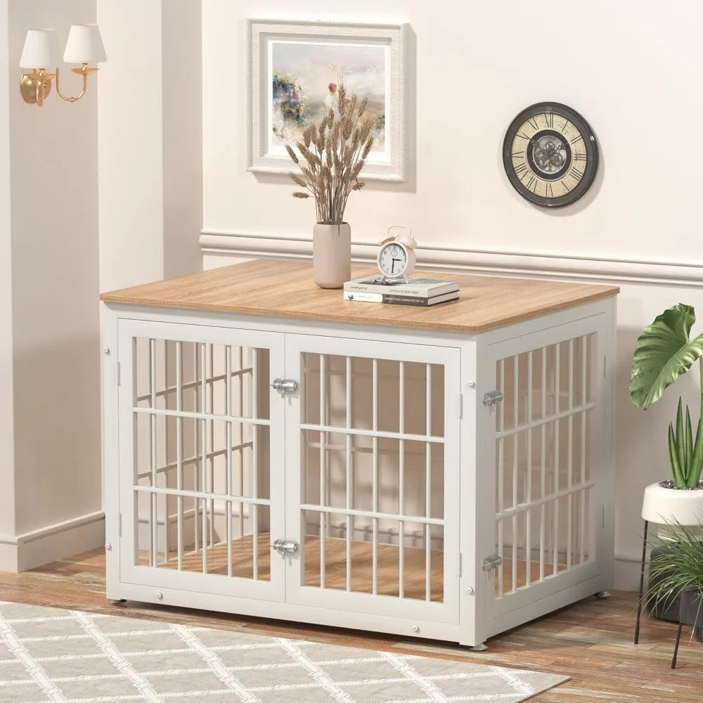 HUANZHUANG Heavy Duty Dog Crate Furniture For Large Dogs End Table