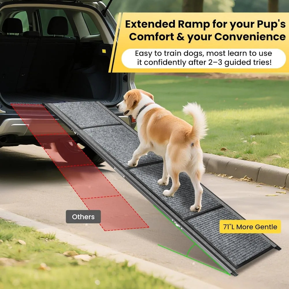 Dog Car Ramp Non Slip Portable Collapsible For Trucks